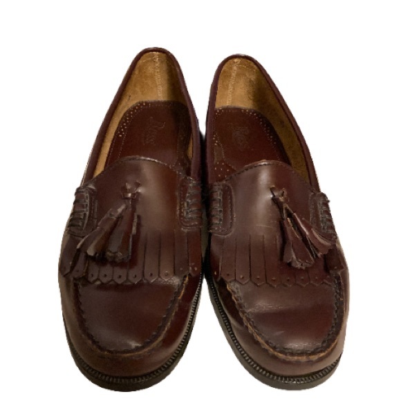 G.H. Bass & Co. Leather Tassel Slip On Loafers Men's Size 9 Burgandy - Picture 1 of 8